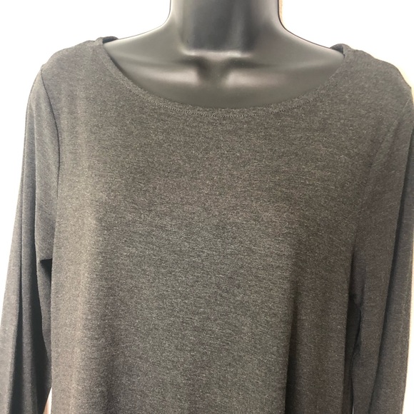 VISION 155 charcoal spandex swing tunic shirt Sz M - Picture 5 of 14